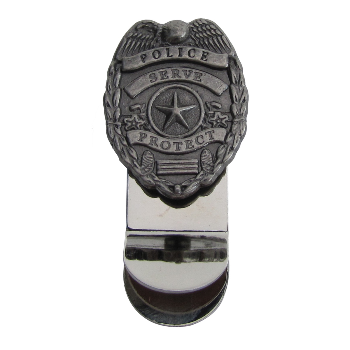 Silver Police Officer Badge Money Clip Mens Concho Card Holder Men's ...