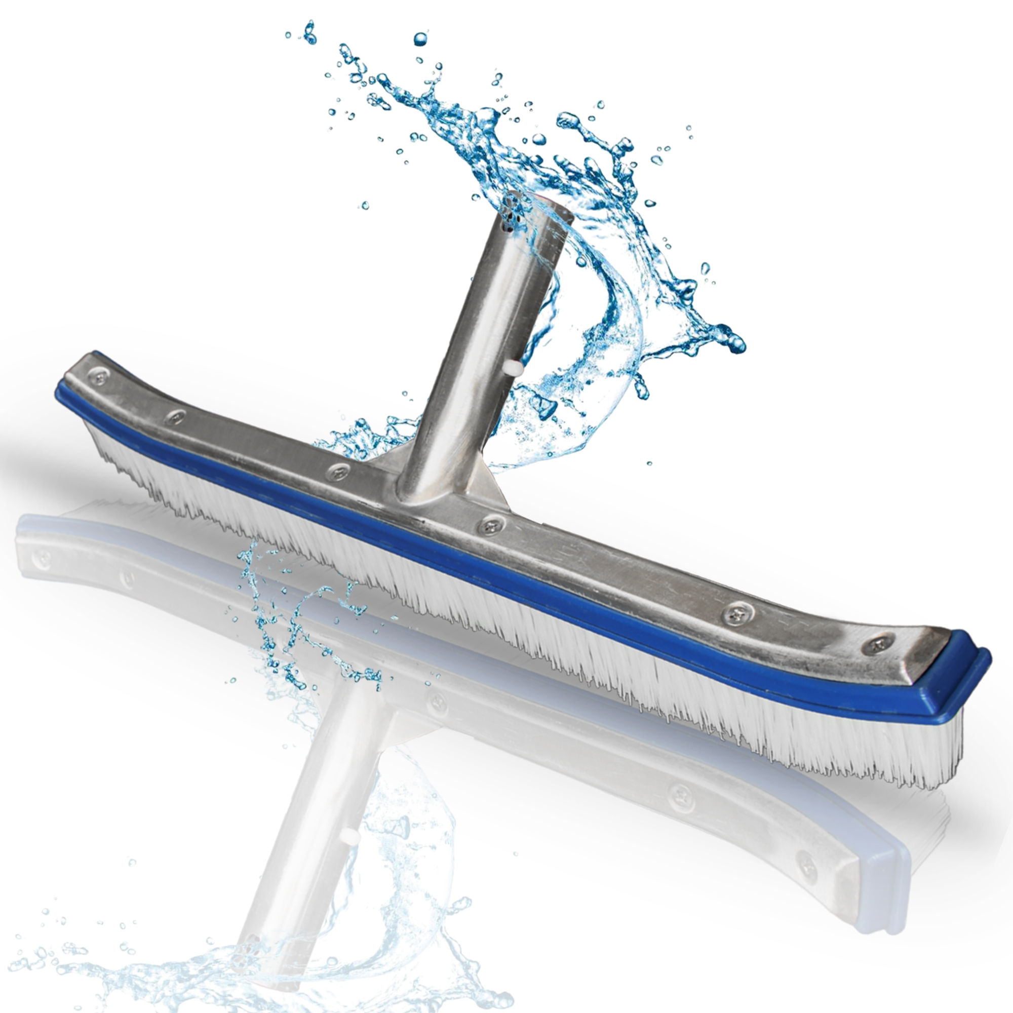 Curved Pool Brush Head Cleaner for Inground or Above Ground Pools Nylon Bristles